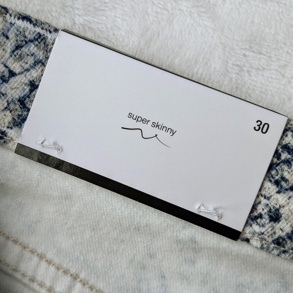 7 For All Mankind Mid Rise Skinny Ankle Jeans Snake Stretch Denim Indigo 30 NWT - Picture 12 of 14